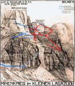 Esquema de los túneles de Lagazuoi