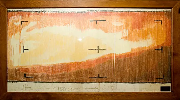 Dibujo de marte a partir de las imágenes enviadas por la Mariner 4