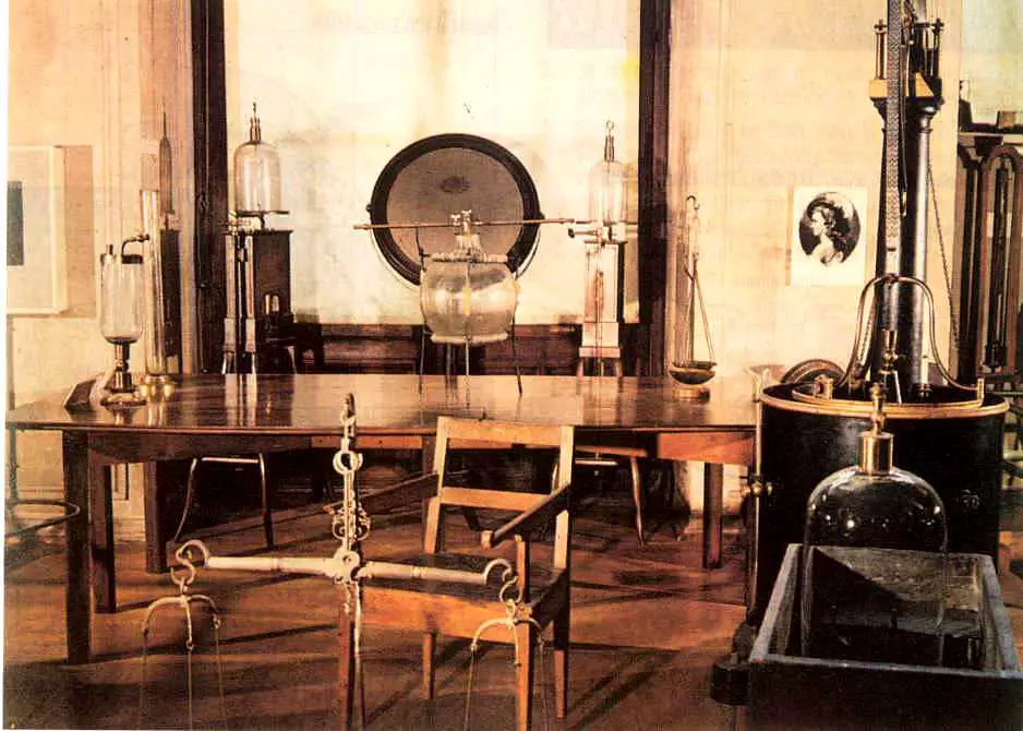 Fotografía del laboratorio de Lavoisier.