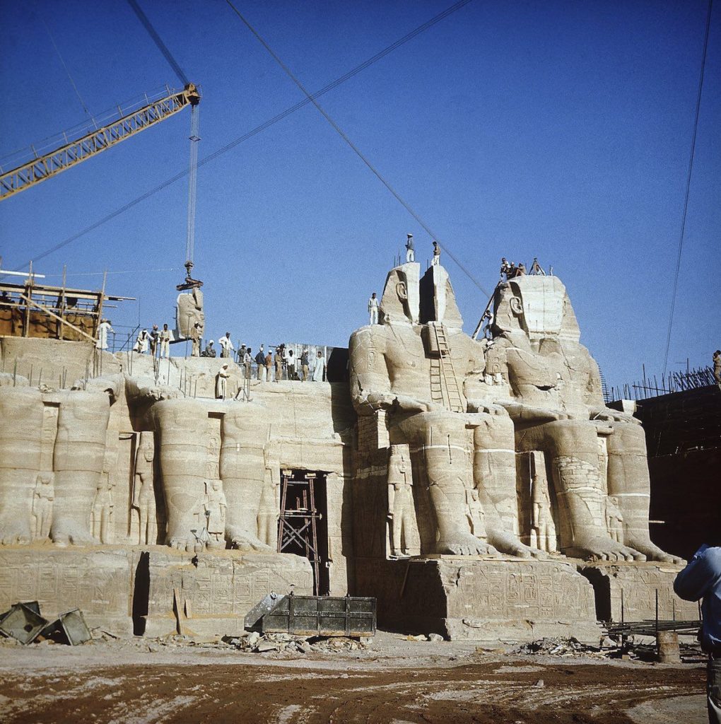 Fotografía de la mudanza de Abu Simbel.