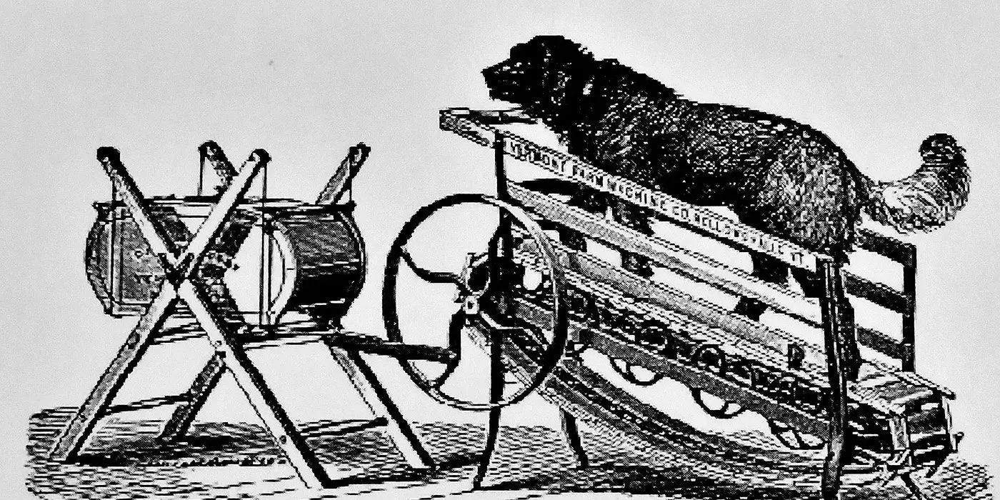 Las máquinas impulsadas por perros de la época victoriana