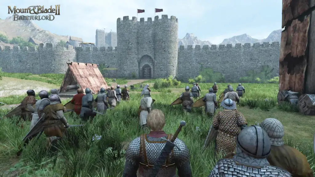 Asedio de un castillo en Mount & Blade II: Bannerlord.