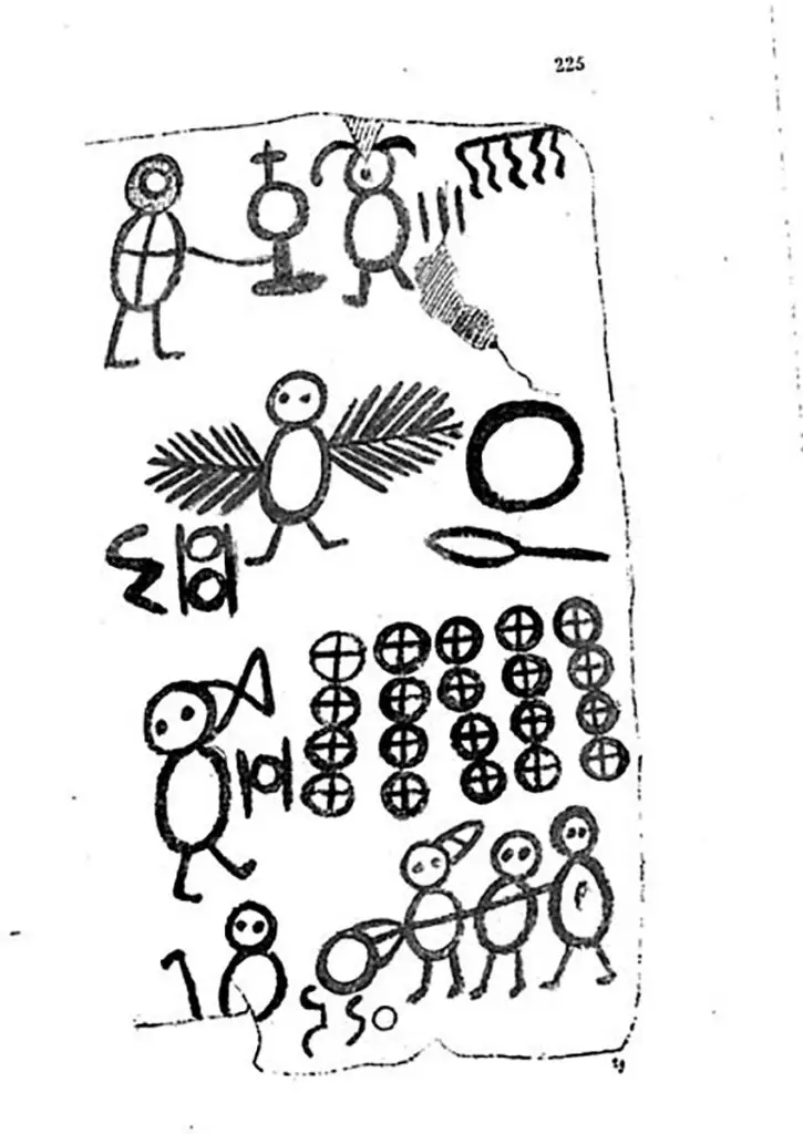 Varios garabatos hallados en el manuscrito de Dommenech.