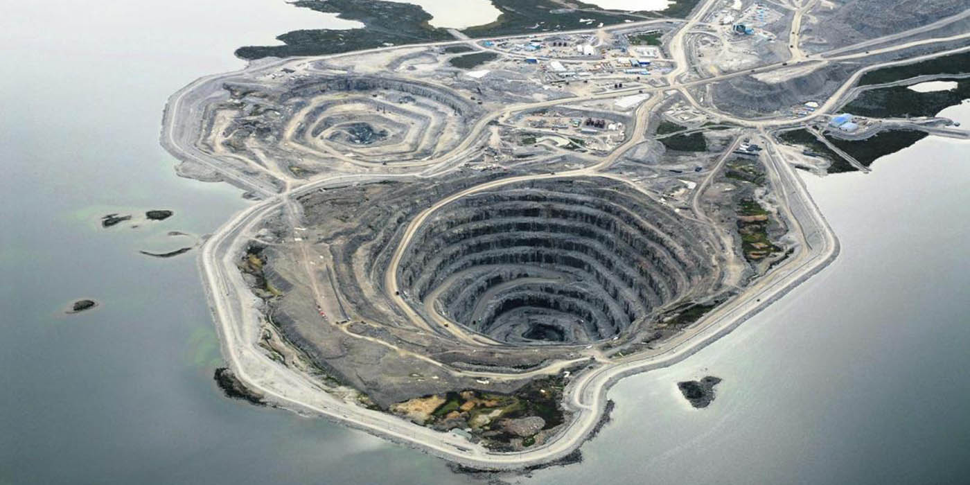 La mina de diamantes de Diavik, un paisaje de otro mundo La mina de diamantes de Diavik, un paisaje de otro mundo